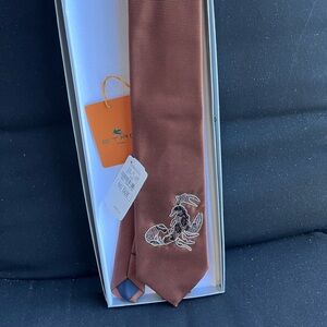 Etro Brown Tie with escorpion